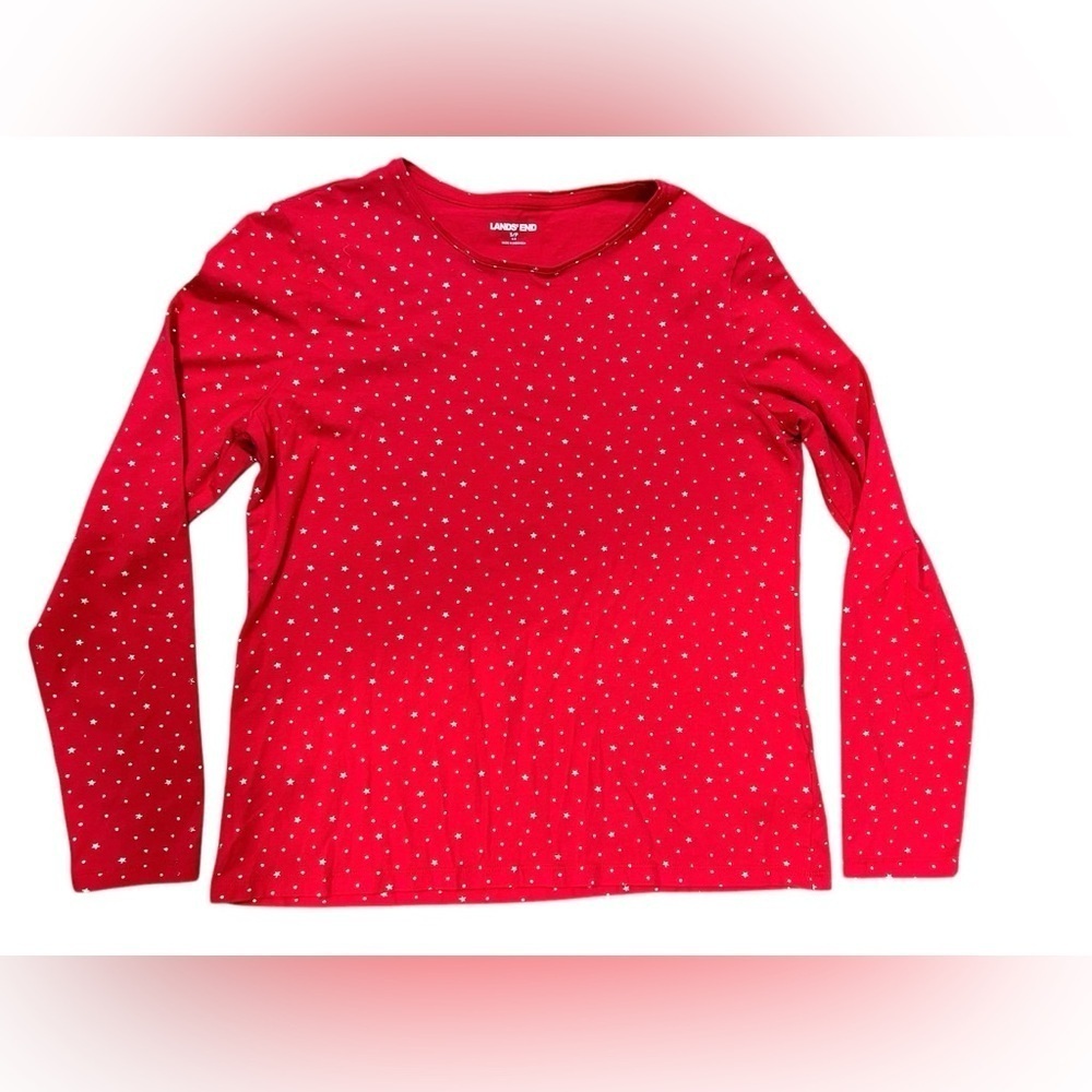 Lands End Red Star Tee S